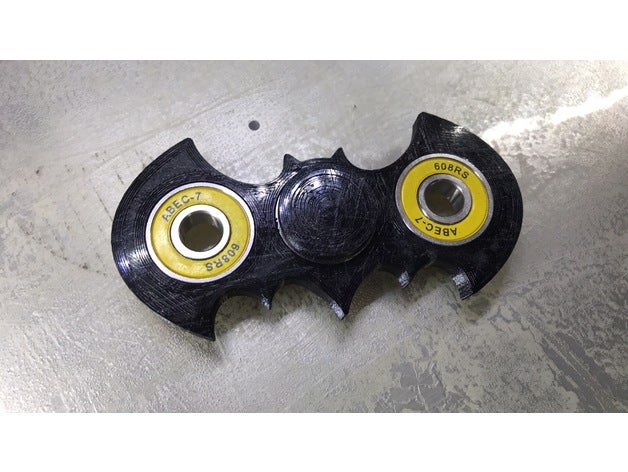 batman symbol spinner işaretler ve logolar logosu sembolü fidget el oyuncak 3D print model - Mito3D