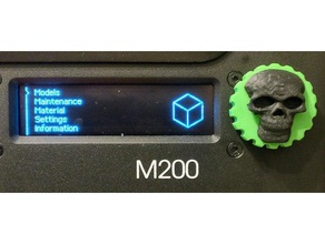 cráneo pulsador zortrax Impresora 3d de las piezas el botón cráneos m200 3d print model - Mito3D