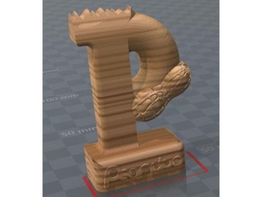 logo peanuts sculptures trophy 3d print model - Mito3D