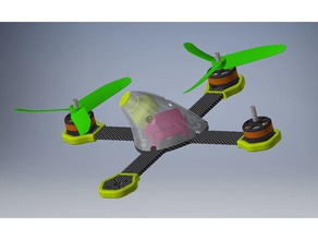 osh 195 r c vehículos drone de carreras el fpv quadcopter 3d print model - Mito3D