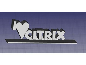 heart citrix signs & logos 3d print model - Mito3D