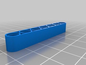 lego technic beam 1 La impresión en 3d personalizado 3d print model - Mito3D