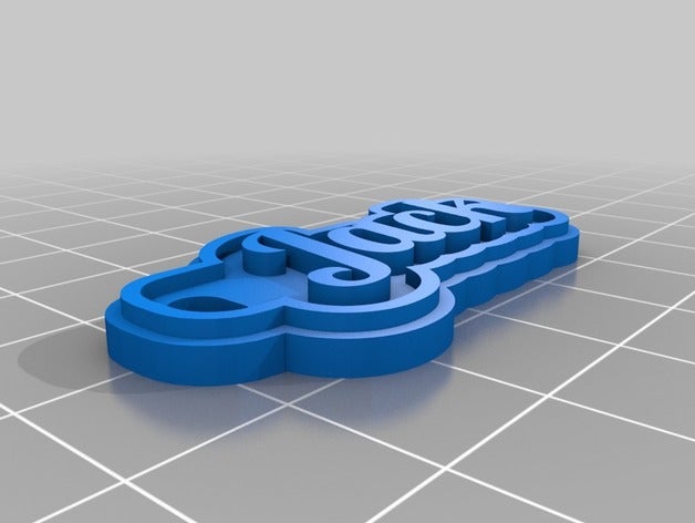 ma personnalisé keychain jack de porte-clés 3D print model - Mito3D