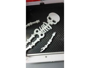 bends skeleton repaired sculptures bones loose movable skull 3d print model - Mito3D