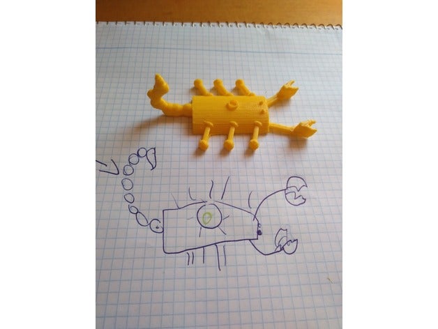 akrep tasarlanmış hayvanlar 3D print model - Mito3D