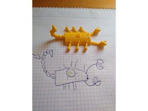 escorpião desenhado animais 3d print model - Mito3D