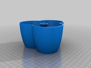 parametrik tercümesi sub-sulama bitki pot & yemek kaplar 3d print model - Mito3D