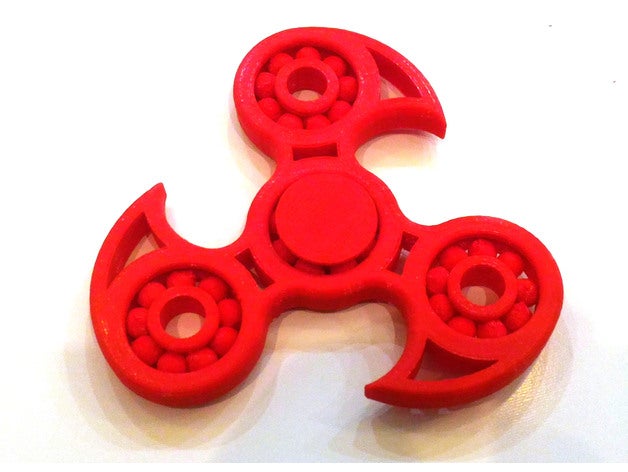 fidget tri giratório remix impresso rolamento brinquedos & games mão brinquedo hant spinner 3D print model - Mito3D