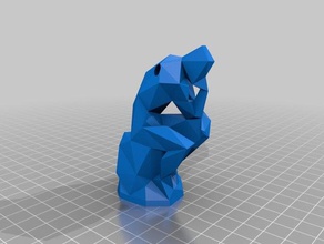 thinker lowpoly jewelry 3d printing 3d print model - Mito3D