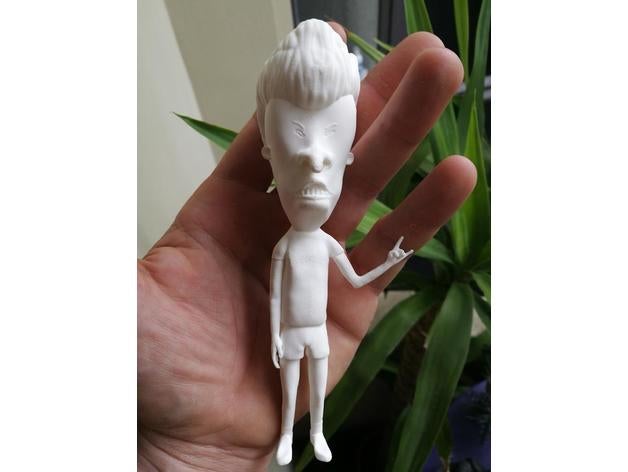 butthead modelos beavis a tope butt-head de dibujos animados fresco cornholio figura la estatuilla cabeza mtv pose el cohete salute 3D print model - Mito3D