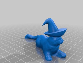 wizard cat pets awesome hat 3d print model - Mito3D