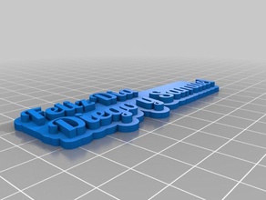 feliz dia Anahtarlık özelleştirilmiş 3d print model - Mito3D