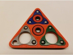 meta mini tri giratório mecânico de brinquedos bola rolamento esferas fidget spinner 3d print model - Mito3D