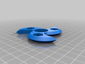 personalizado onda mortal fidget giratório 3xm8 brinquedos & games 3d print model - Mito3D