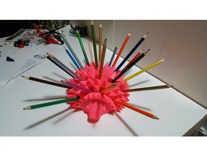 ouriço porta-lápis animais 3d print model - Mito3D