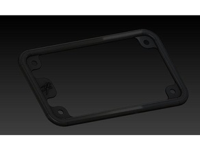 hayabusa piastra di supporto automotive la targa license plate frame 3d print model - Mito3D