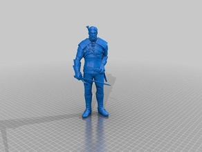 geralt Riva the witcher 3 3d-stl Modell h210mm Spiele 3d print model - Mito3D