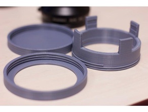 century anamorphic front filter mount camera adapter lens 3d print model - Mito3D