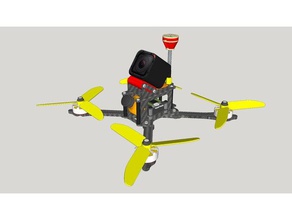 gopro mount lite r c vehicles fpv quadcopter quadxproject rx215 session 3d print model - Mito3D