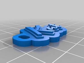 kat keychain keychains customized 3d print model - Mito3D