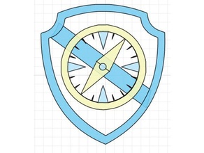 pata de patrulha emblemas - tracker sinais e logotipos emblema 3d print model - Mito3D