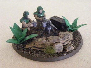 28mm soldati con armi pesanti giochi e giocattoli 40k games workshop grimdark futuro marino onepagerules soldato warhammer 3d print model - Mito3D