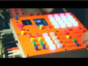 raspberry pi looper synth şey davul müzik arduino 3 teensy 3d print model - Mito3D