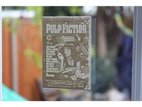 pulp fiction cartel de la película lithophane art 3d print model - Mito3D