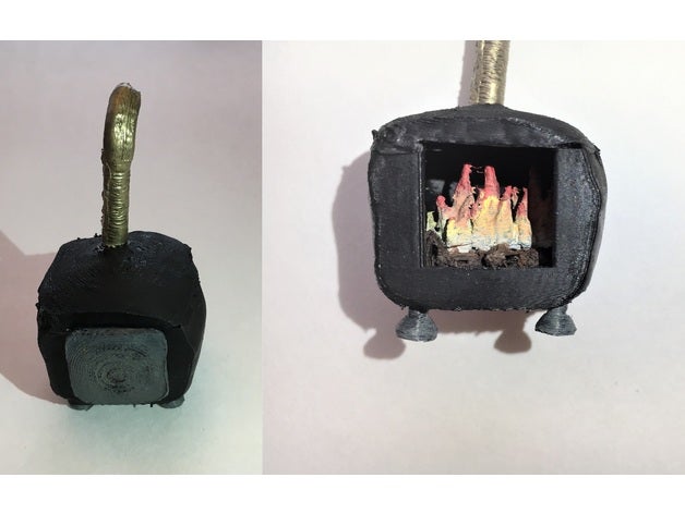 miniature poêle à bois couvercle feu jeux le mdn prop donjons dragons de jeu figurine 28mm rpg 3D print model - Mito3D