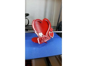 heart photo frame decor 3d print model - Mito3D