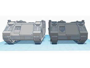 up-armored rhino models 40k warhammer armored hammer marine space war wargaming 40000 3d print model - Mito3D