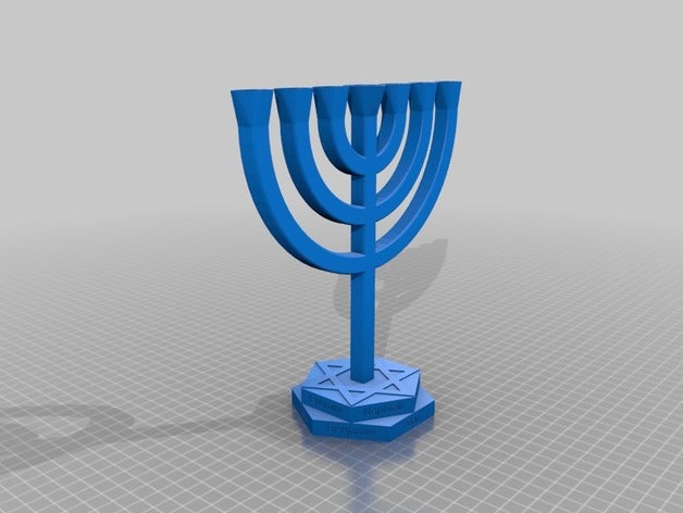 tempio menorah ebraica l'ebraismo religione 3D print model - Mito3D