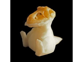 mashup-rex criaturas osso dinossauro facetada lowpoly mashup meshmixer remix crânio t-rex trex tutorial 3d print model - Mito3D