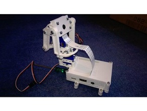 soporte de la cámara raspicam robótica pan raspi el robot servo controlado inclinación 3d print model - Mito3D