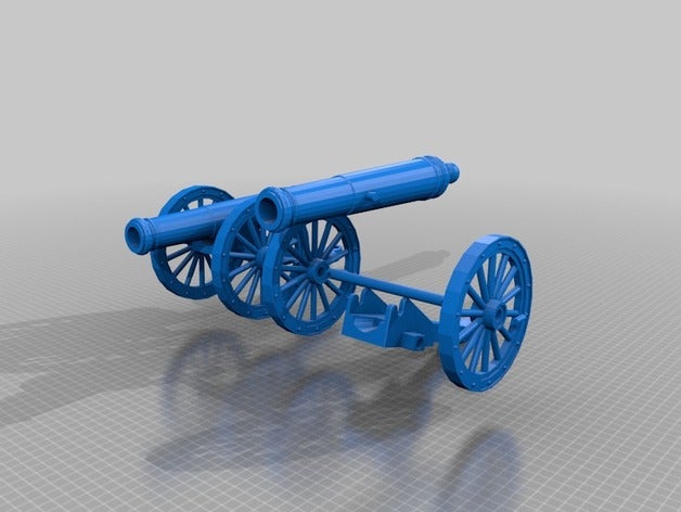 canhão velho dedicado avô A impressão 3d 3D print model - Mito3D