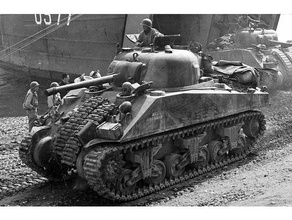sherman pack Fahrzeuge Flammen Krieg tank usa ww2 3d print model - Mito3D
