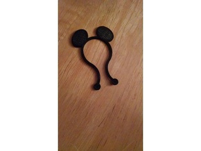 mouse-eared cavo di clip utensili & caselle cavi avvolgicavo mouse con le orecchie del remix filo 3d print model - Mito3D