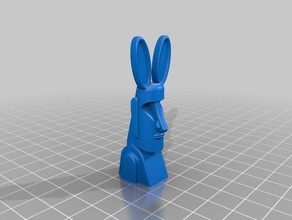 easter island moai bunny ears buildings & structures 3d print model - Mito3D