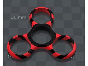 tri spinner çift renk oyuncaklar ve oyunlar 3d print model - Mito3D