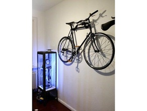 wall mounted bike storage rack sport & outdoors 3d print model - Mito3D