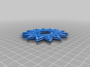 spinner star interactive art fitget 3d print model - Mito3D