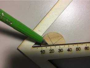centro-finder, righello v2 3mm di compensato utensili a mano lasercut il taglio laser 3d print model - Mito3D