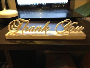 thank you plaque sign 3d printing decoration home signs logos 3d print model - Mito3D