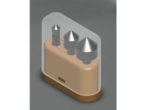 chamfer drill bit box tool holders & boxes 3d print model - Mito3D