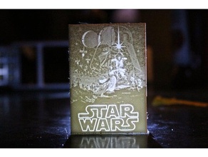 starwars cartaz lithophane a arte o filme star wars 3d print model - Mito3D