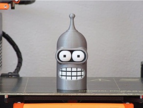 bender bust multi-material dual extrusion futurama multi-color multi-extrusion multicolor multimaterial 3d print model - Mito3D