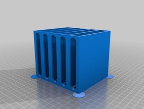 my customized slotted drawer box 3d print model - Mito3D