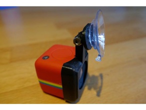 polaroid cube per montaggio su parabrezza la fotocamera macchina fotografica di azione supporto ventosa 3d print model - Mito3D