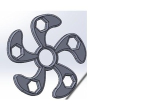 mano spinner 5 branche accessori fidget 3d print model - Mito3D
