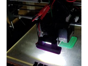 extruder led strip mount monoprice maker select v2 3d printer accessories 3d print model - Mito3D